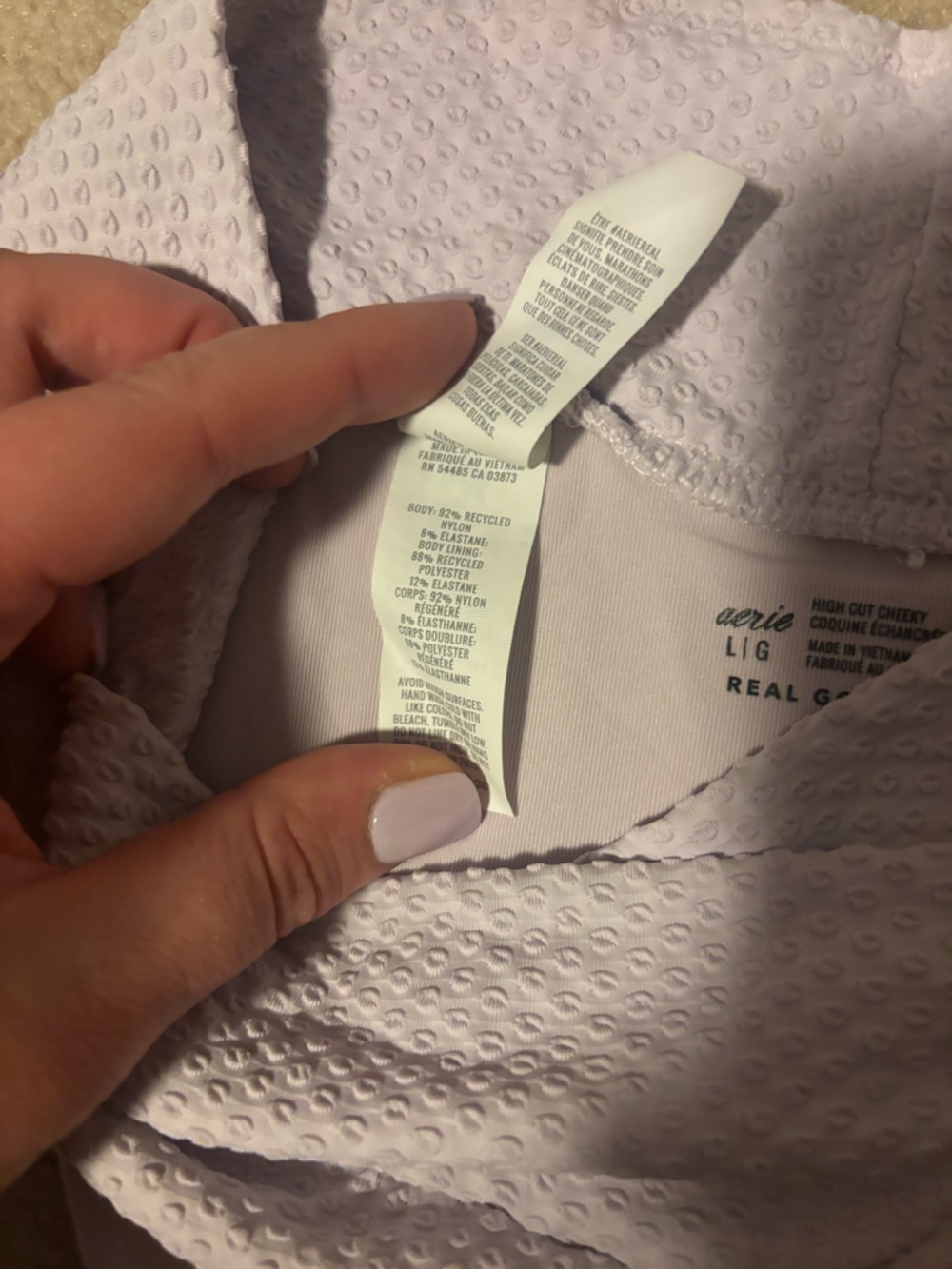 Aerie lavender high waisted bikini L - Picture 5 of 7